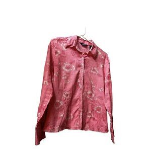 AOJ Austin size Small Cotton Vibrant Floral Button-Down‎ Shirt